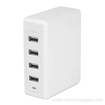 50W 4-port Family-Sized Desktop USB Charger